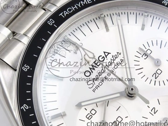 0302 Classic Speedmaster SS RMF Best Edition White Dial on SS Bracelet Lemania HW 7723